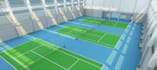 design 3d render sports, gym, courts, fitness centre, exterior