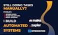 automate workflows using zapier, make, integromat, and apis