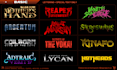 create a title logo creation for comic books, games, movies, and novels