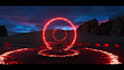 create a custom neon 3d music visualizer in 4k
