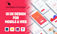 do clickable figma app design and mobile app UI UX design, figma app prototype