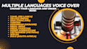 do voice over by multiple characters for multiple languages