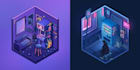 create 2d isometric illustration or map