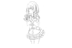 draw high quality anime style line art