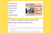 write self development and productivity content for your blog