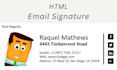 create clickable HTML email signature and responsive HTML email signature