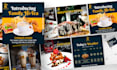 design bakery, restaurant and cafe social media posts