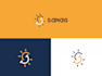 give creative solar energy logo design with new concepts