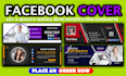 design facebook cover, youtube banner or social media header