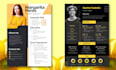 design a professional resume, cv, cover letter template