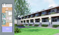 create floor plan and 3d render with bali tropical design