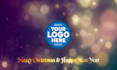 make christmas and new year wishes logo animation video