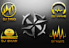 attractive clean dj rap artist epk ,store and text logo