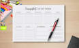create custom minimalist weekly printable planner, digital journal pages layout