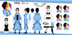 draw character sheet for your oc,  waifu and husbando