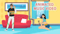 create 2d animated music video with storytelling and visuals