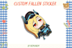 custom fallen sticker from genshin impact