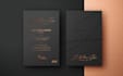 create a luxury professional business card with a qr code