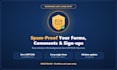 setup protection to stop wordpress spam submissions comments registrations