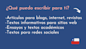 write articles for your website or blog in spanish
