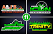 do modern grass trimming landscape and lawn care logo