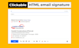 professional HTML email signature design with clickable links