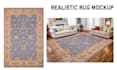 do realistic rug mockup and place rug in room scene