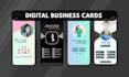 design interactive, modern and clickable digital business card with qr code