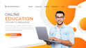 create landing page with HTML, CSS, javascript