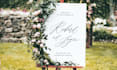 design calligraphy couple name for wedding welcome sign
