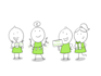 create cute stickman and stick figures