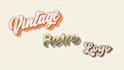 design 3d 80s vintage retro typography logo 12hrs
