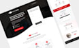 do elegant web landing page design in figma or xd