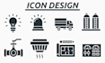 create a creative icon set design