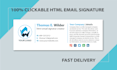 design modern and clickable HTML email signature