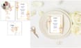 design a wedding set menu and wedding stationery