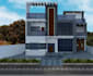 design house front elevation 3d rendering