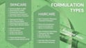 compose a cosmetic skincare or haircare formulation