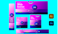 shopify banner, animated banner, website banner,  product banner, poster flyer,