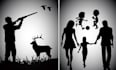 create animal and any object into silhouette vector