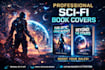 design a cinematic sci fi book cover design