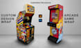 do unique vending machine wrap design, arcade game, atm wrap