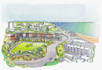 draw urban planning, architecture and cityscape sketches
