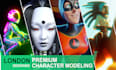 create a 3d character modeling with texture and rigging