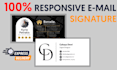 create clickable HTML email signature design logo
