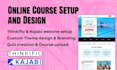 setup thinkific, kajabi online course website and student portal