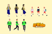 create 3d game character low poly