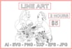 create a vector line art any product outline drawing illustrations 24hour