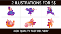 draw exercise illustrations, workout, yoga, medical, and manual illustrations