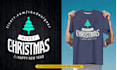 do festive christmas and new year logo for tshirts sweaters and hoodies